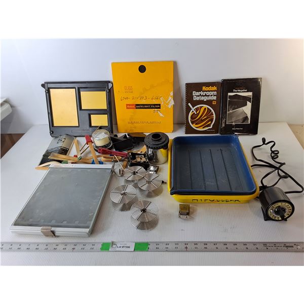 (2) Photography Books, Kodak Safelight Filter, Cherry Contact Printer, Misc.