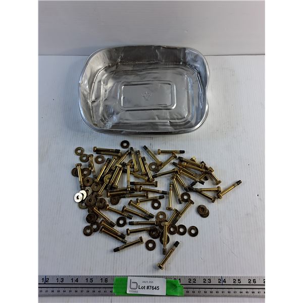 1/4 inch Titanium Concrete Bolts and Metal Tray