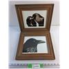 Image 1 : (2) Framed Raven Prints 13" x 11"