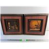 Image 1 : (2) Framed Wine Wall Arts 15" x 15"