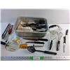 Image 1 : Tongs, Spatula, Whisk, Kitchen Knives, Potato Masher, Measuring Cups and Misc