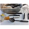 Image 3 : Tongs, Spatula, Whisk, Kitchen Knives, Potato Masher, Measuring Cups and Misc