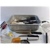 Image 6 : Tongs, Spatula, Whisk, Kitchen Knives, Potato Masher, Measuring Cups and Misc