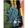 Image 6 : Christmas Lot - Christmas Tree, Christmas Decorations, Christmas Lights - As Is - Tote Is Cracked