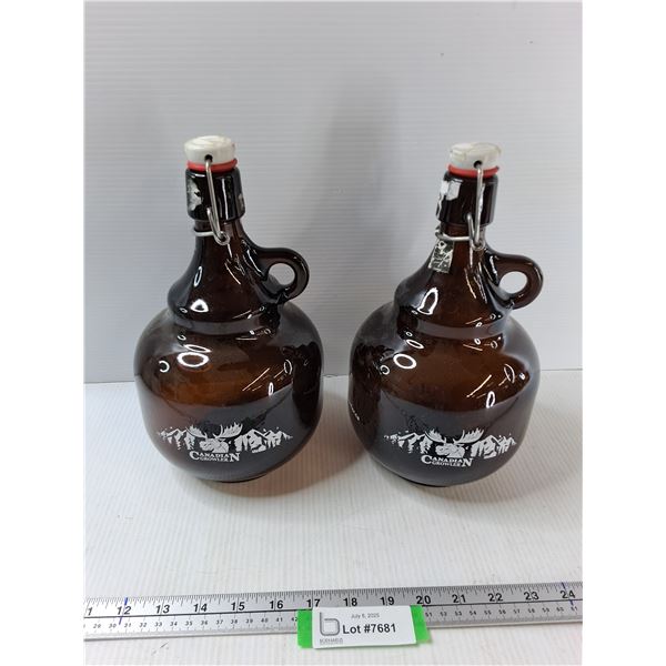 (2) Canadian Beer Growlers