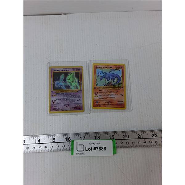 (2) PokemonTrading Cards - CANNOT AUTHENTICATE