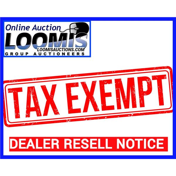 DEALERS - RESELLER TAX EXEMPT / SALE TAX NOTICE