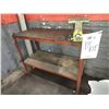 Image 1 : STEEL 2 SHELF WORK TABLE WITH WILTON VISE