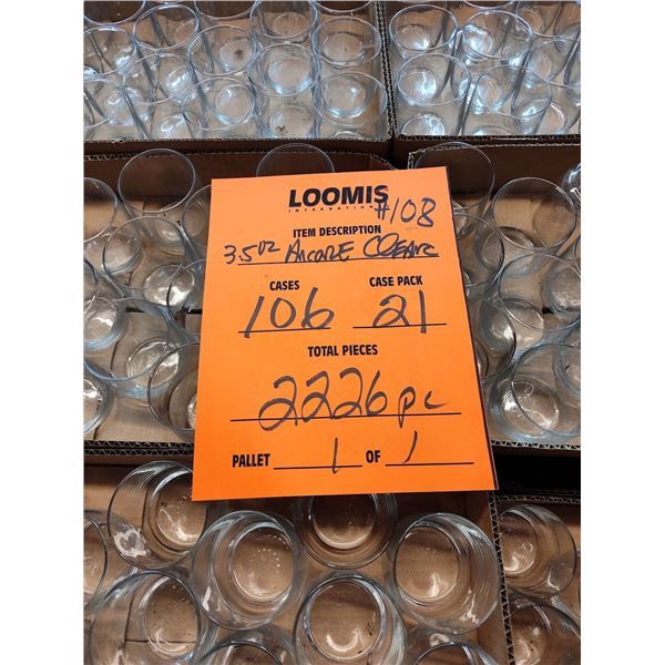 3.5 OZ CLEAR ANCHOR HOCKING SMALL BEVERAGE GLASSES/ CURRENT RETAIL 3.99