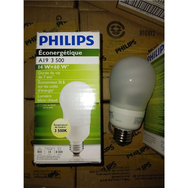 Philips A19 3500 Energy Saver Light Bulbs
