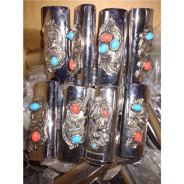 Turquoise Handcrafted Lighter Covers (Approx. 338 pieces)