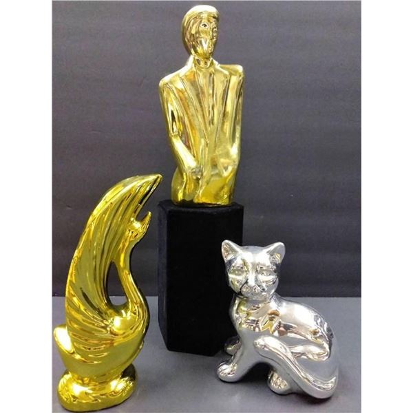 Real Gold & Silver Electroplate Statues / Figurines Asst (2400 pcs)
