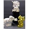 Image 4 : Real Gold & Silver Electroplate Statues / Figurines Asst