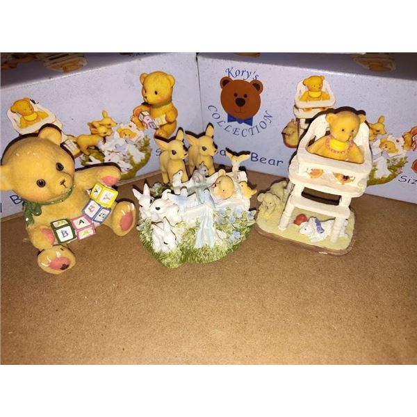 3 Piece Resin 3" Bear Figurines