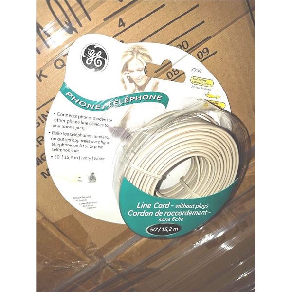 GE 50' Ivory Phone Cords
