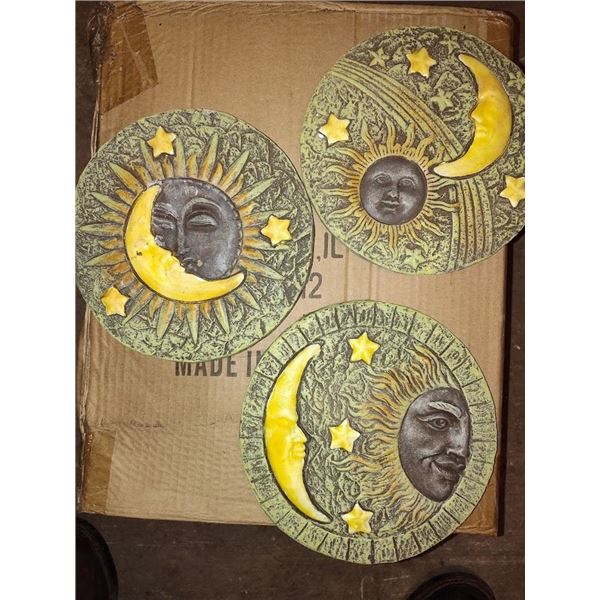 Cement Hand Painted 8" stepping/Garden Plaque/Stone