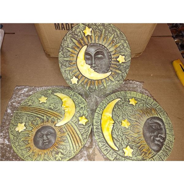 Cement Hand Painted 8" stepping/Garden Plaque/Stone