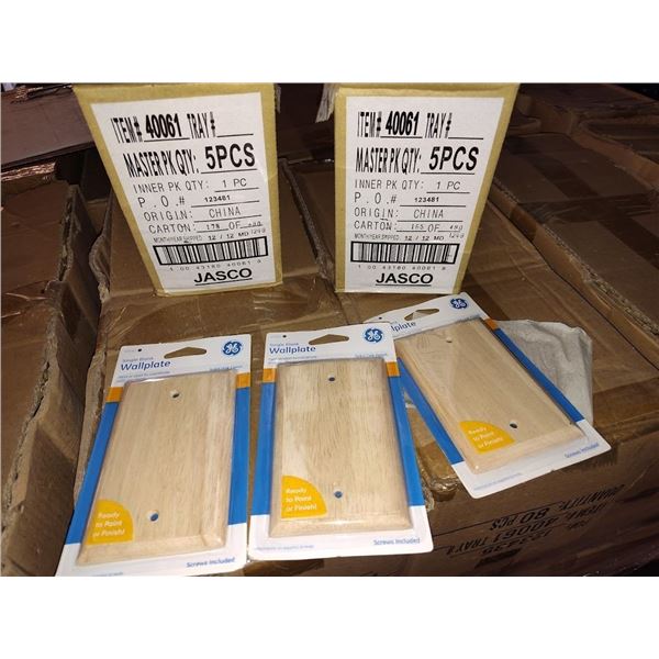 GE Solid Wood Unfinished Wall Plates