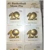 Image 1 : #1 Mom Basketball Gold Electro Plate Pin