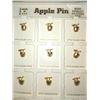 Image 1 : Electro Plate Gold Apple Pins