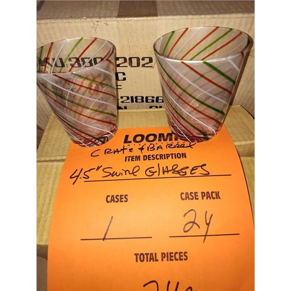 Crate & Barrel Blown Beverage Glasses