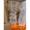 Image 1 : Hand Blown 10" Clear Applied Decorative Vase