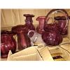 Image 2 : Cranberry Glass Assorted Hand Blown Pieces