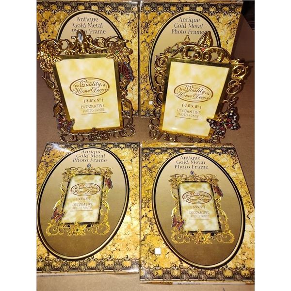 Gold Electro Plate Metal 3.5" x 5" Photo Frame