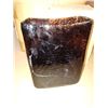 Image 1 : 8" Art Glass Brown Blown Vase/Holder