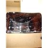 Image 3 : 8" Art Glass Brown Blown Vase/Holder