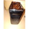 Image 4 : 8" Art Glass Brown Blown Vase/Holder