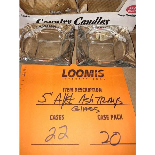 Anchor Hocking Glass 5" Clear Ash Trays