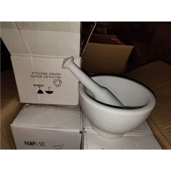 Ironstone White High Grade Mortar & Pestle Set
