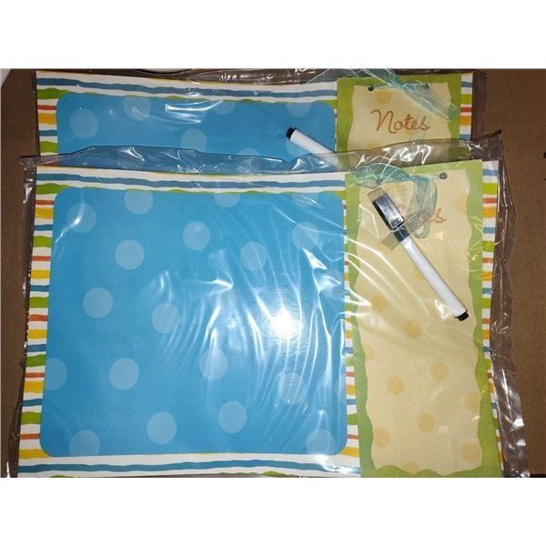 American Greeting Sassy Stripes Magnetic, Dry Erase Message Center