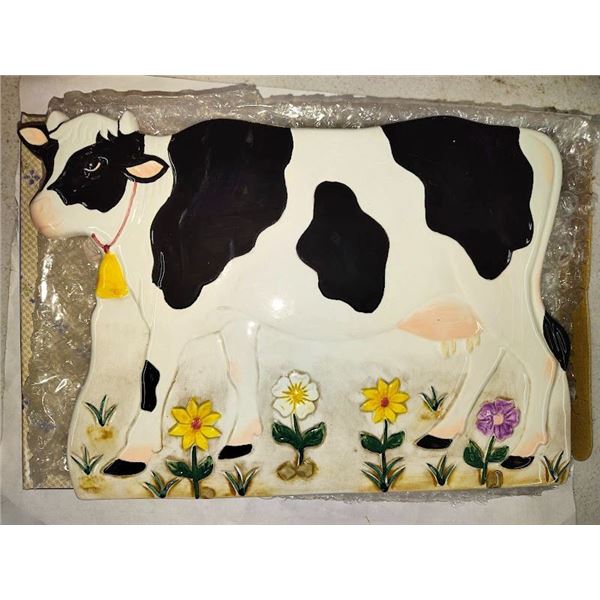 LARGE CERAMIC TRIVET WALL DECOR (HAND PAINTED)