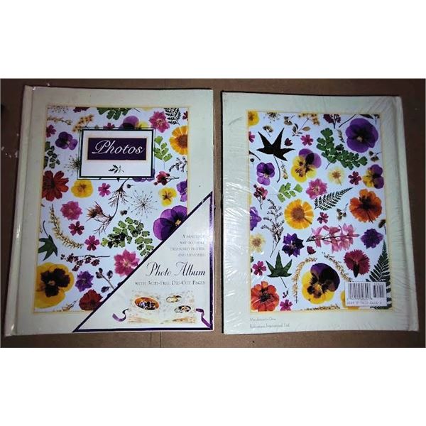 9" INCH DIE CUT PRINTED PHOTO ALBUM W/ RIBBON TIE AND HARD COVER