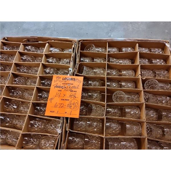 Lead Crystal Fostoria On the Rocks Glasses USA / current retail 19.99