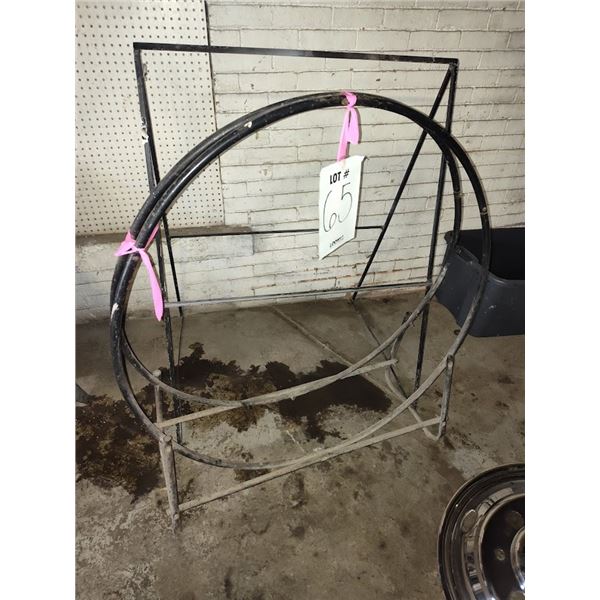 IRON FIREPLACE HOLDER & WIRE RACK