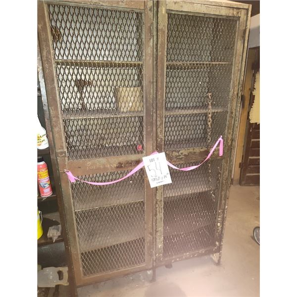METAL LOCKING CAGE SHELF