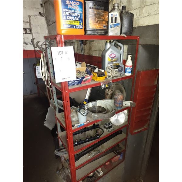 METAL SHELF WITH BUNDLE LOT OF PRODUCTS