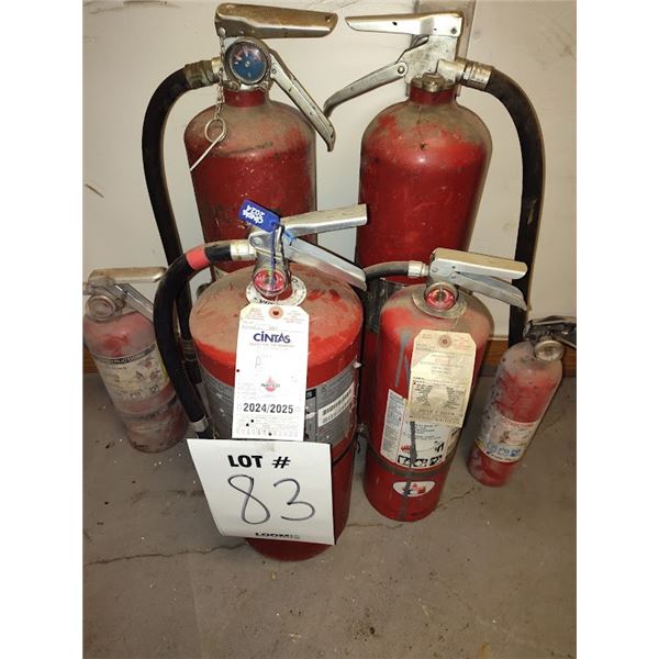SET OF 6 FIRE EXTINGUISHERS