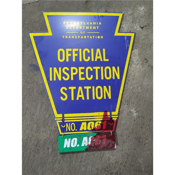 PA INSPECTION SIGN