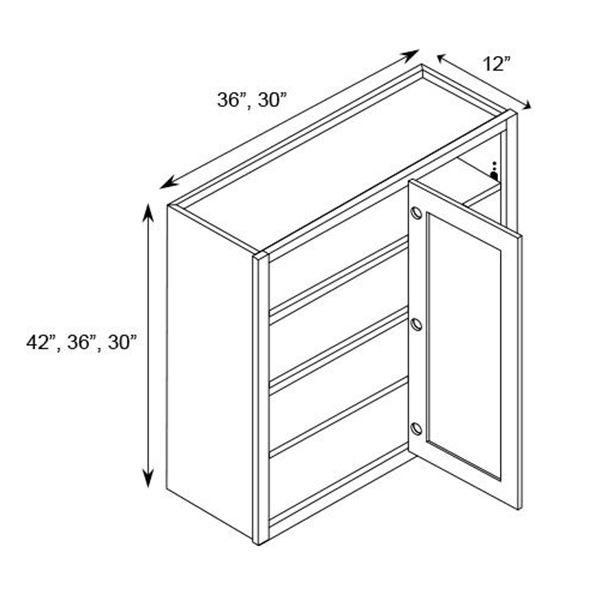 LIBERTY SHAKER STYLE CABINET-GREY- CURRENT RETAIL $546.55 EA