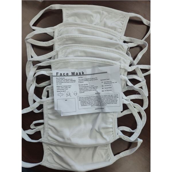 10 PK 100% COTTON FACE MASKS- RETAIL $6.99