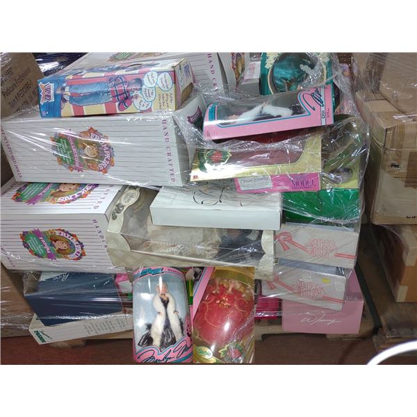 COLLECTORS NAME BRAND DOLLS FROM SHOWROOM/5-6 PALLETS
