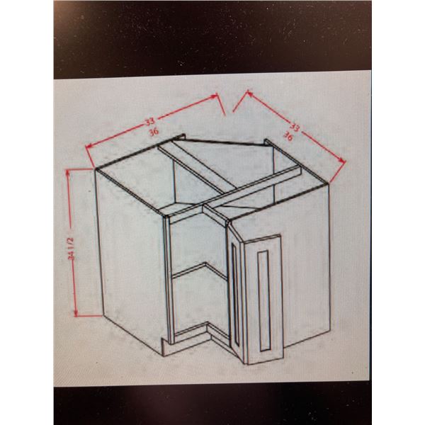 SHAKER STYLE LAZY SUSAN WHITE BASE CABINET- RETAIL $517.00