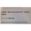 Image 2 : SHAKER STYLE LAZY SUSAN WHITE BASE CABINET- RETAIL $517.00