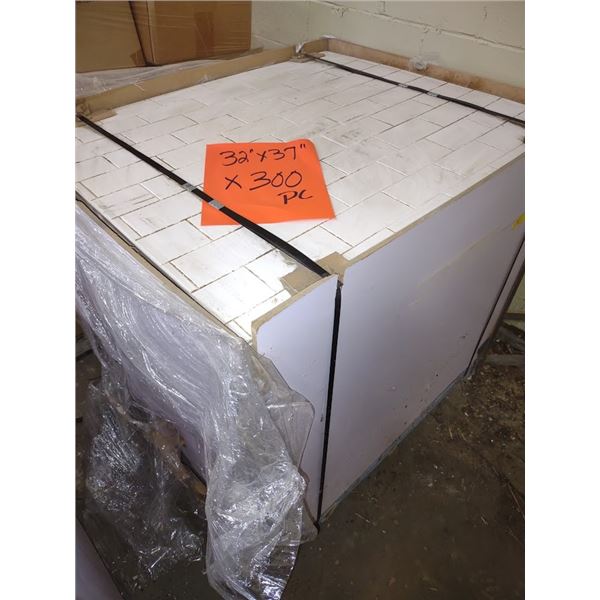 PALLET OF NEW 32" X 37" COMPOSITE BRICK RESIN TILE SHEETING- RETAIL UP TO $49.00 PER SHEET