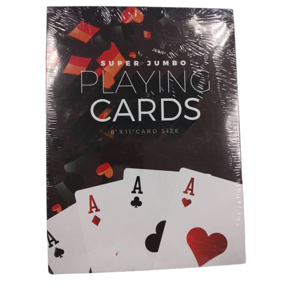 SUPER JUMBO PLAYING CARDS - RETAIL $24.99