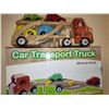 Image 1 : WOODEN CAR TRANSPORT TRUCK- RETAIL APPROX. $29.96